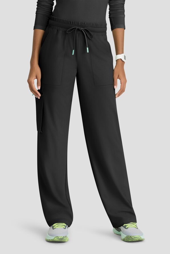 Pantal&oacute;n m&eacute;dico Skechers by Barco MotionTech Scout STRETCH estilo cargo con piernas anchas y 5 bolsillos para mujer - Black - 1