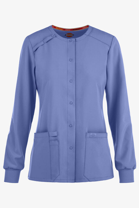 Dickies EDS Essentials Women's 2-Pocket STRETCH Snap Front Scrub Jacket