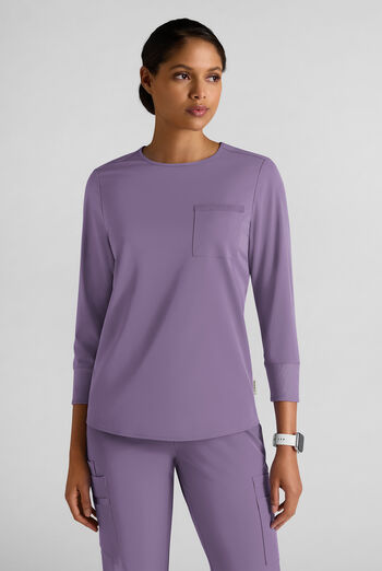 WhisperLite LYRA Women's 2-Pocket STRETCH 3/4" Sleeve Scrub Top