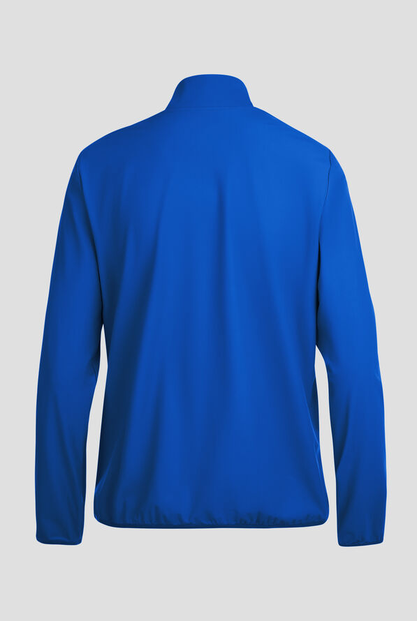 Infinity PURSUIT Women's 3-Pocket STRETCH Front Zip Warm-Up Scrub Jacket - Royal - 2