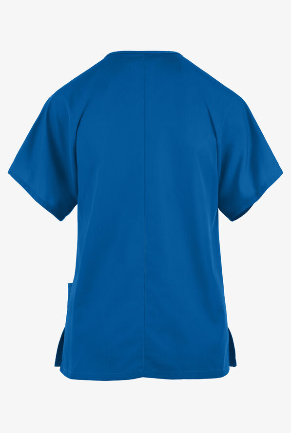 Blusa médica Cherokee Workwear con cuello en V y 3 bolsillos para mujer - Royal - 2
