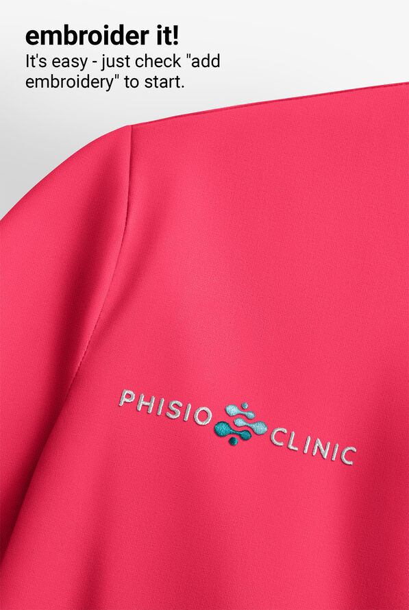 Blusa m&eacute;dica Skechers by Barco Slip-ins Serene STRETCH con cuello en V reforzado y 3 bolsillos para mujer - Punch Pink - 5