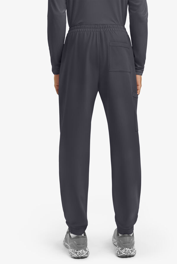 Pantal&oacute;n m&eacute;dico Cherokee Workwear Originals Ultra estilo cargo jogger con frente plano y 5 bolsillos para hombre - Pewter - 2