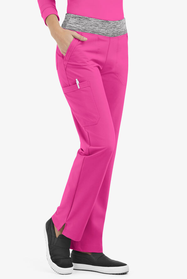 Pantalón médico Easy STRETCH tall Sienna estilo yoga con 5 bolsillos para mujer - Glam Pink/Silver Melange - 1