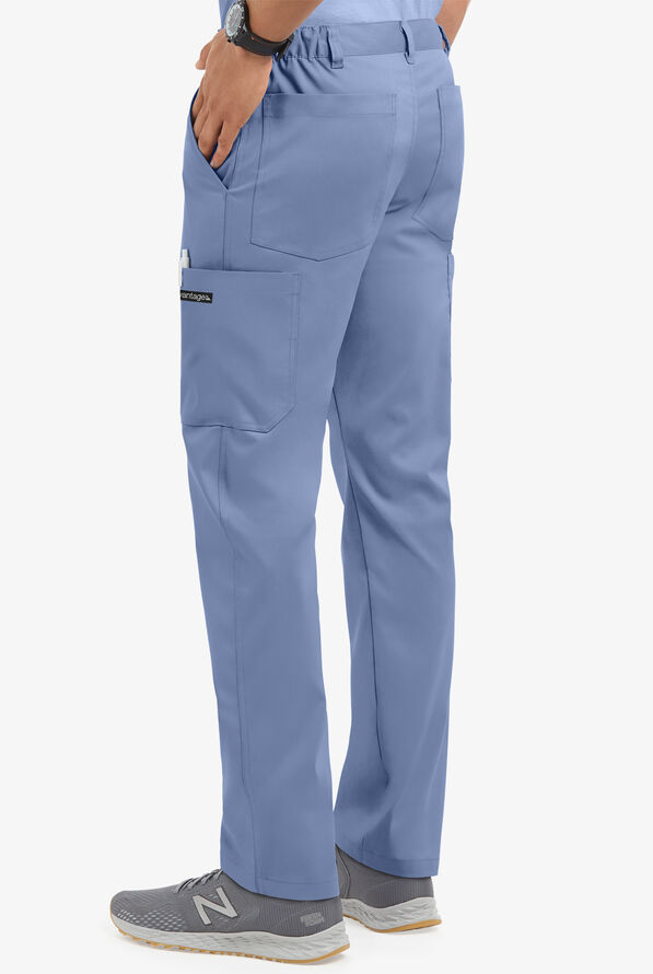 Advantage STRETCH Men's 8-Pocket Cargo Scrub Pants - Ceil Blue - 4