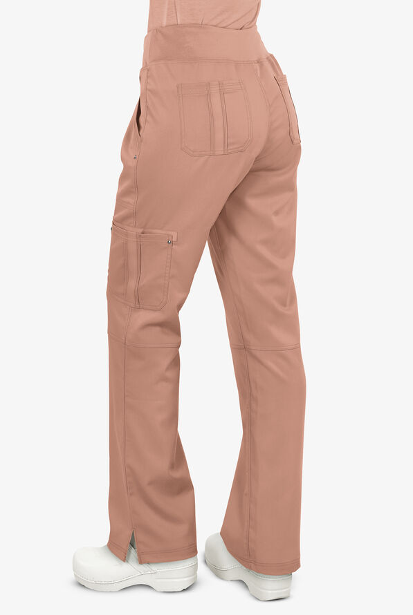 Healing Hands Purple Label Tori Women's 5-Pocket STRETCH Yoga Scrub Pants - Santa Fe Tan - 2