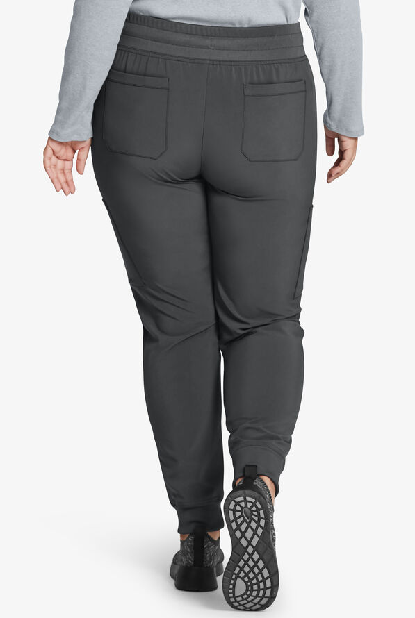 Dickies EDS Essentials Women's 6-Pocket STRETCH Cargo Jogger Scrub Pants - Petite - Pewter - 2