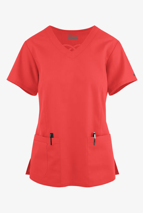 Butter-Soft Originals Women's 3-Pocket Crisscross V-Neck Scrub Top