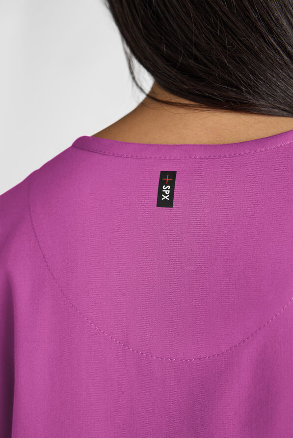 Grey's Anatomy by Barco Emerge Brylyn Women's 2-Pocket STRETCH Dolman Sleeve V-Neck Scrub Top - Mystic Orchid - 6