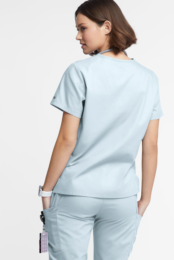 Butter-Soft Originals Women's 2-Pocket V-Neck Scrub Top - Morning Dew - 3