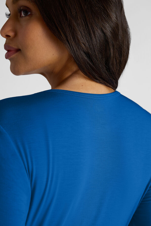 Easy STRETCH Cate Women's Long Sleeve Knit Underscrub - Royal - 2