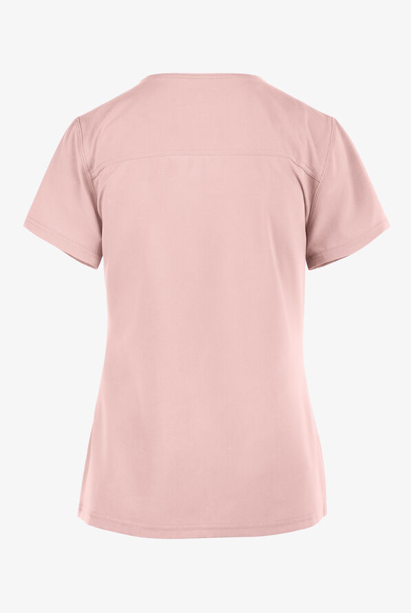 Dickies EDS NXT Women's 4-pocket V-Neck Scrub Top - Canyon Rose - 2