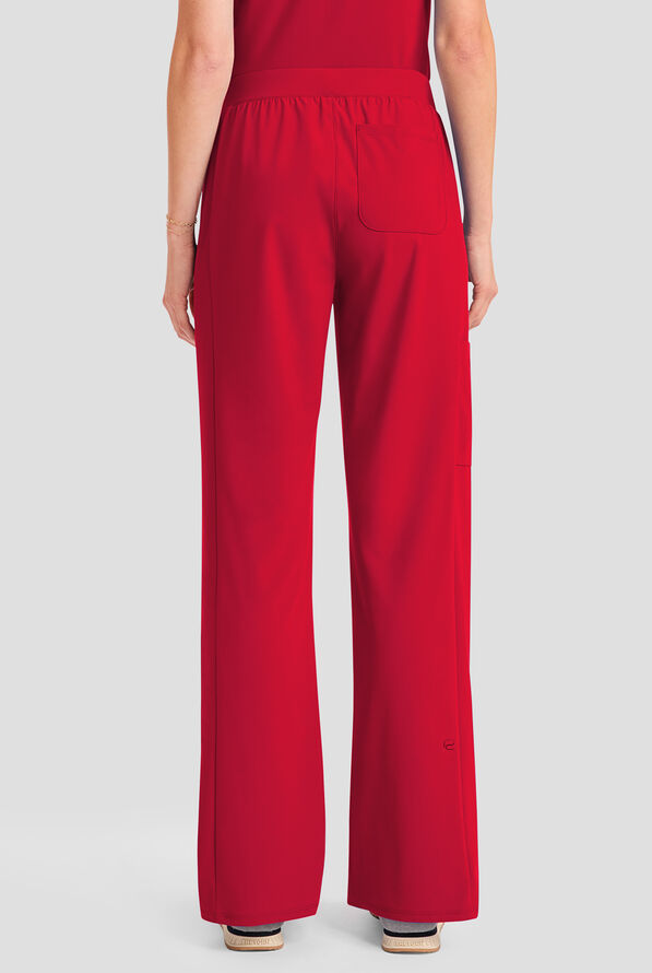 Infinity Pursuit Women's 4-Pocket STRETCH Straight Leg Scrub Pant - Cherry Pop - 4