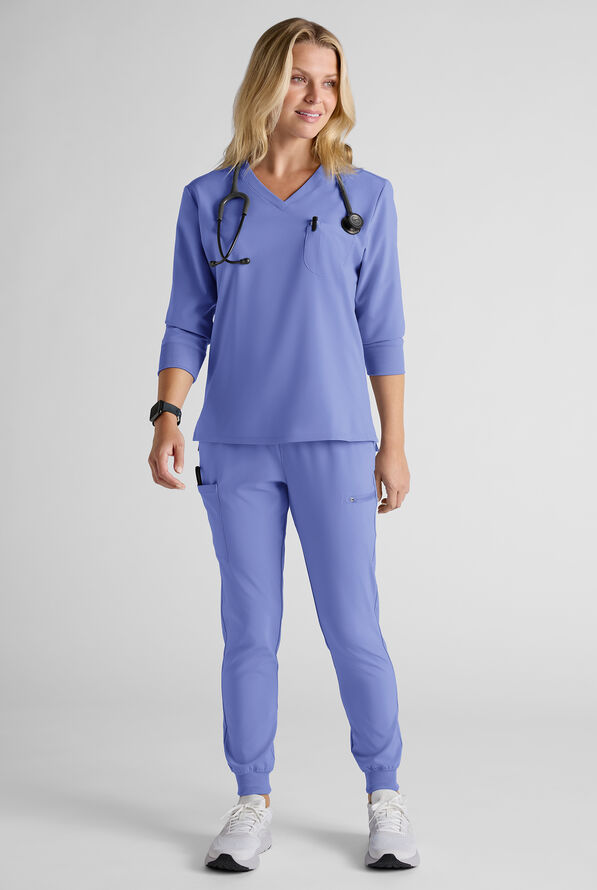 Easy STRETCH Women's Scrub Set - Ceil Blue - 2