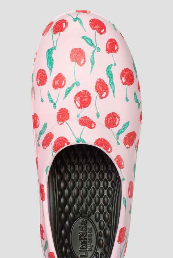 Crocs™ Women's Neria Pro II LiteRide Slip Resistant Cherry Print Clogs - null - 2