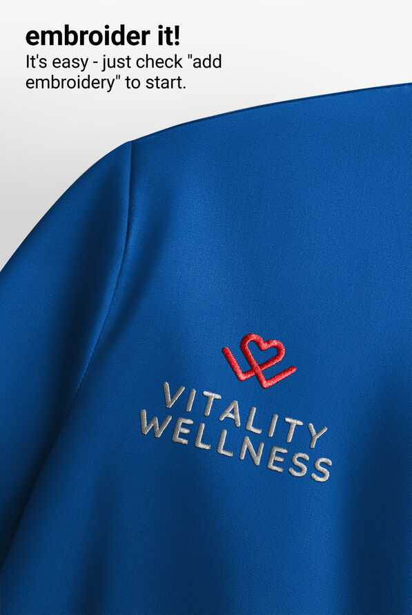 Camisa m&eacute;dica Carhartt Cross-Flex STRETCH con cuello en V y 3 bolsillos para hombre - Royal - 5