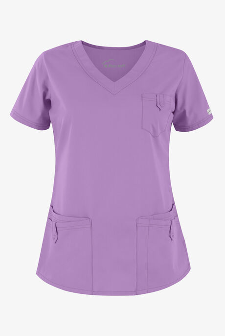 Butter-Soft Core Women's 5-Pocket Rounded V-Neck Scrub Top