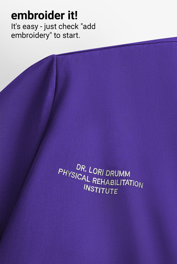 Chaqueta m&eacute;dica Med Couture Amp Knit STRETCH con cremallera y 2 bolsillos para mujer - Galactic Purple - 7