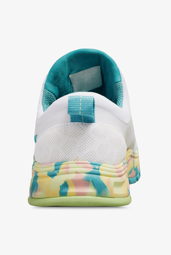 Infinity by Cherokee Women&rsquo;s Fly  White Colorful/Camo Athletic Lace Up Nursing Shoes - null - 5