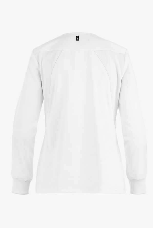 Chaqueta médica Grey's Anatomy Spandex STRETCH Gianna con cremallera y 5 bolsillos para mujer - White - 2