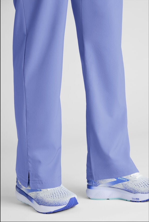 Easy STRETCH Eden Women's 4-Pocket Drawstring Scrub Pants - Petite - Ceil Blue - 5