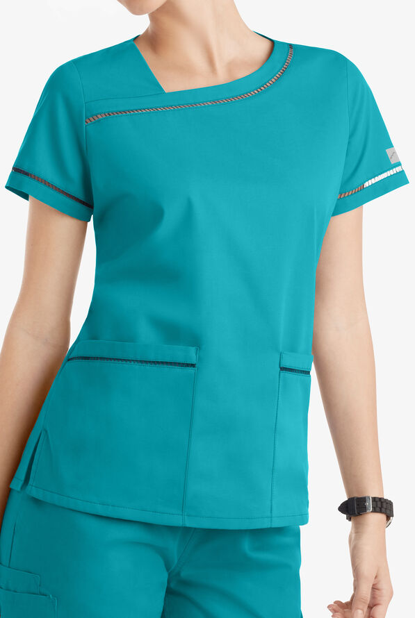 ButterSoft Scrubs by UA Ladder Lace Scrub Top Elegant Scrub Tops
