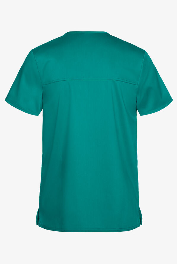 Cherokee Workwear Revolution Men's 3-Pocket STRETCH V-Neck Scrub Top - Teal - 3