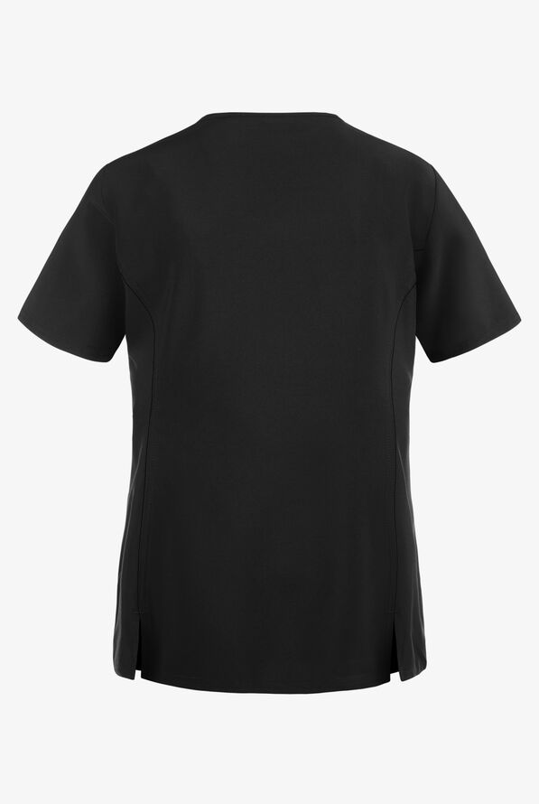 Cherokee Tooniforms Disney Wonderland Alice Women's 1-Pocket V-Neck Print Scrub Top - null - 2