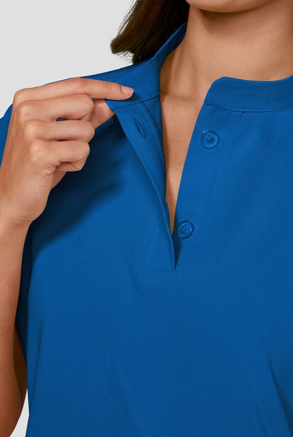 koi Next Gen Superhuman Women's 2-Pocket STRETCH Dolman Sleeve Scrub Top - Royal - 3