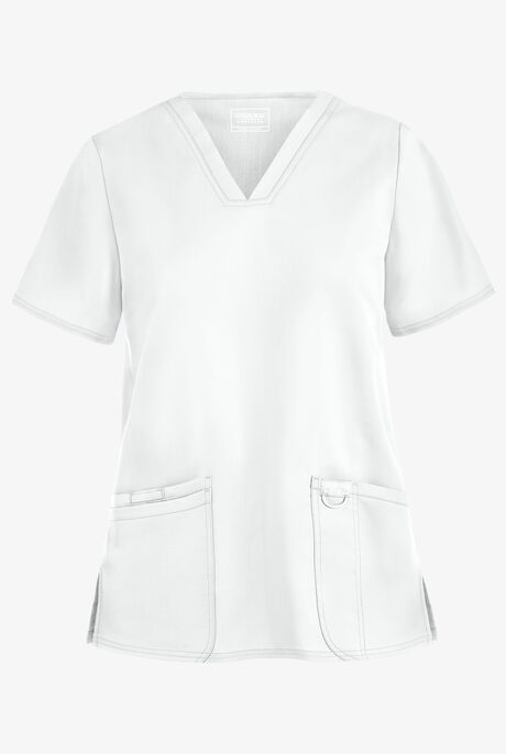 Cherokee Workwear Revolution Women's 3-Pocket STRETCH V-Neck Scrub Top