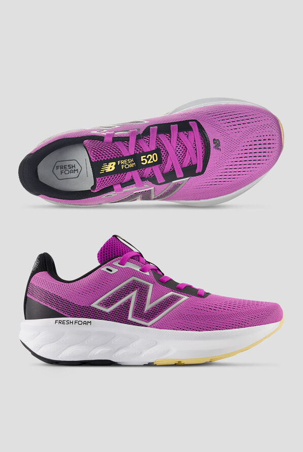 New Balance Women's Fresh Foam 520 Passion Fruit Clementine Black Athletic Lace Up Shoes - null - 1
