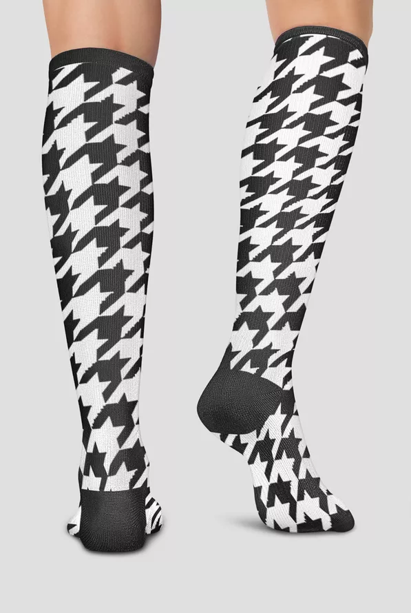 Compression Socks Teeth Cherokee Hounds Tooth Women's 10-15 mmHg Light Compression Socks ...