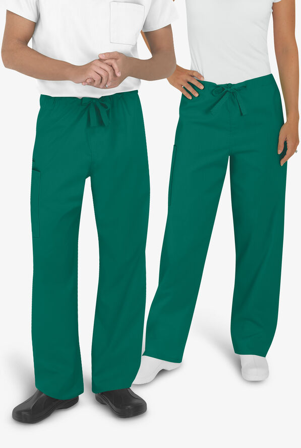 UA Best Buy Scrubs Unisex 3-Pocket Drawstring Pant - Hunter - 2