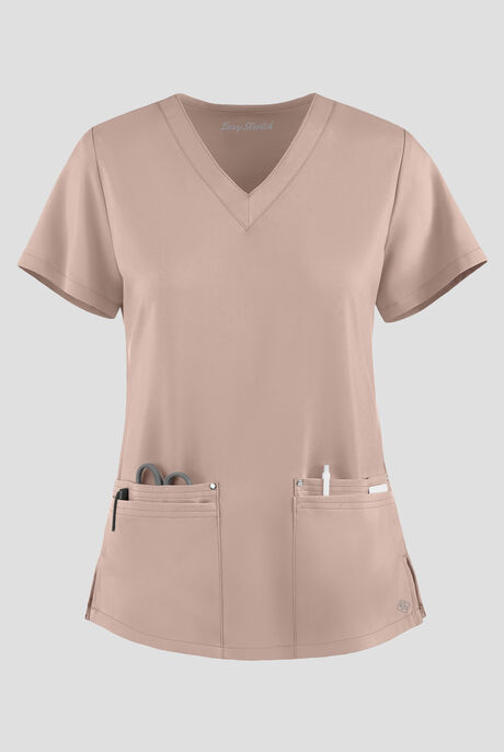 Easy STRETCH Lina Mitered Women's 4-Pocket V-Neck Scrub Top