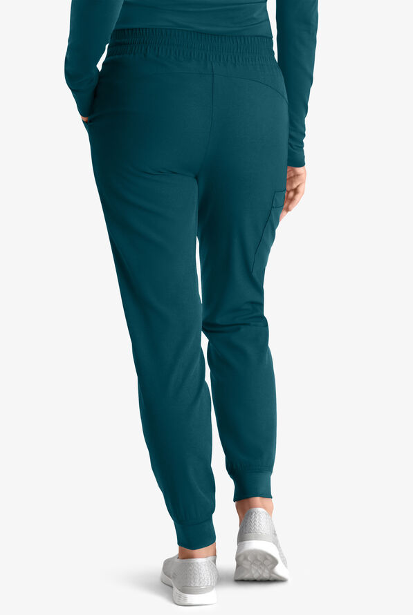 Skechers by Barco Theory Women's 4-Pocket STRETCH Cargo Jogger Scrub Pants - Bahama Blue - 4