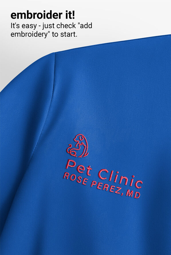 Med Couture Amp Women's 3-Pocket STRETCH Raglan Sleeve Square Neck Scrub Top - Royal - 5