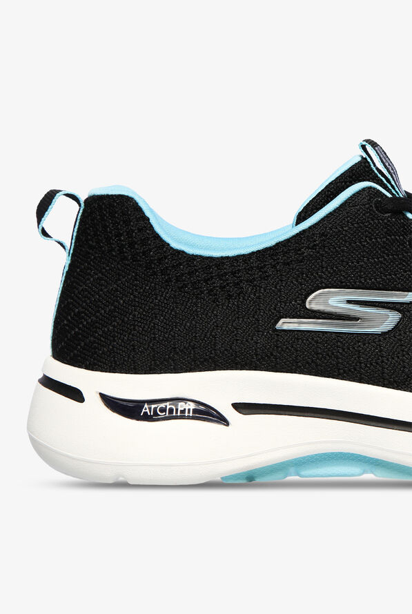 Zapatillas deportivas Skechers Go Walk Arch Fit Unify Black/Aqua con cordones para mujer - null - 4