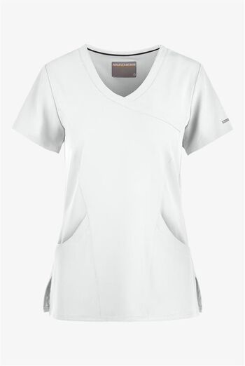 Blusa m&eacute;dica Skechers by Barco Reliance STRETCH estilo cruzado con 3 bolsillos para mujer