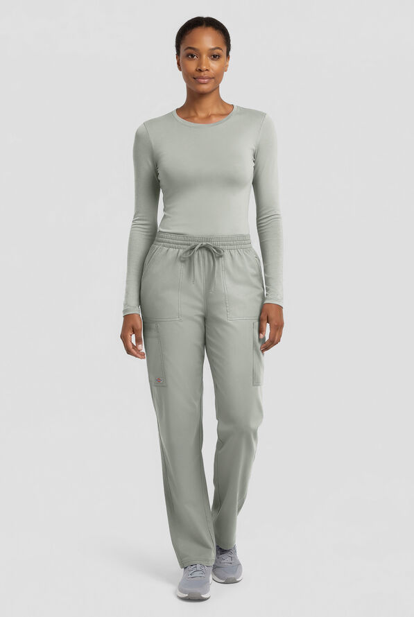Dickies Forge Women's 6-Pocket Straight Leg Cargo Scrub Pants - Moonstone - 4