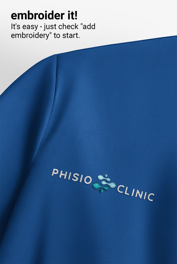 Blusa m&eacute;dica Skechers by Barco Coast STRETCH con tapeta en el cuello en V y 2 bolsillos para mujer - Royal - 7