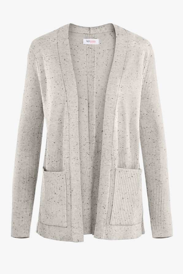 Cardigán médico koi Essentials Kori con cuello en V y 2 bolsillos para mujer - Platinum Grey - 1