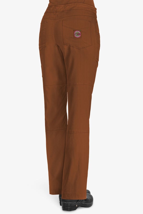 koi Lite™ Peace Women's 6-Pocket Drawstring Scrub Pants - Walnut - 2