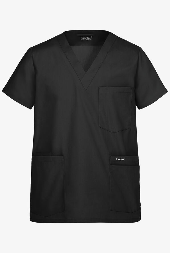 Landau Men's 5 Pocket Scrub Top, Mens Scrub Tops