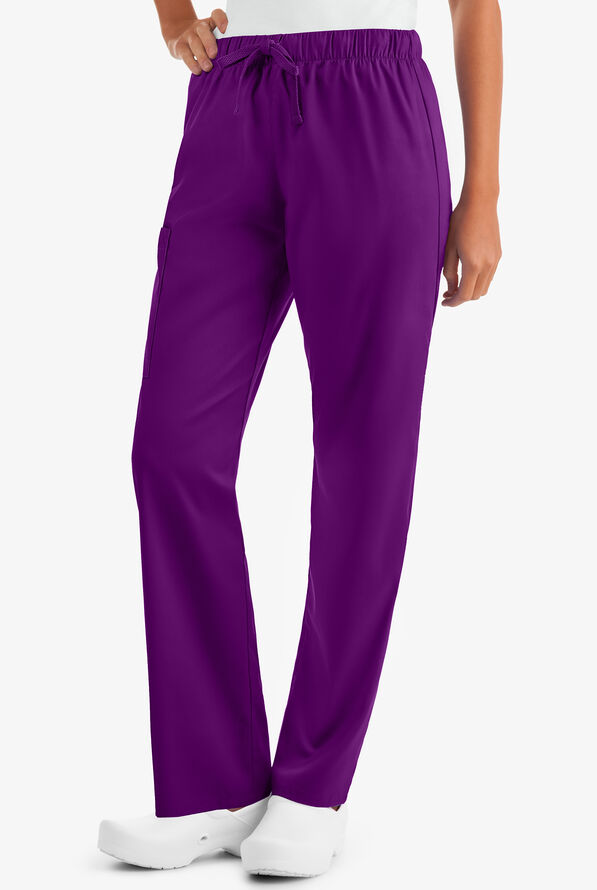 Strictly Scrubs STRETCH Women's 4-Pocket Scrub Set - Eggplant - 2