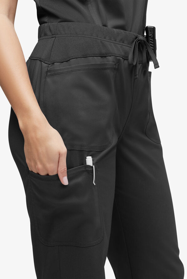 Pantal&oacute;n m&eacute;dico Cherokee Workwear Revolution STRETCH estilo cargo jogger con 4 bolsillos para mujer exclusivo de UA - Black - 4