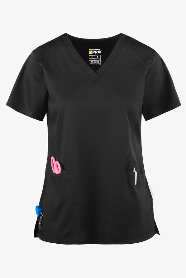 WonderWink PRO VNeck Scrub Top, Stretchy scrubs