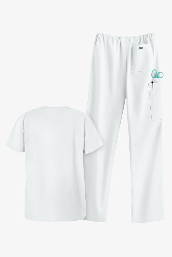 UA Strictly Scrubs Unisex Scrub Set - White - 2