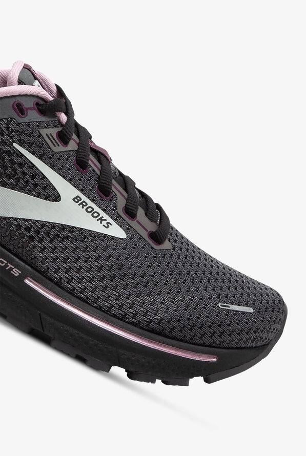 Brooks Women's Adrenaline GTS 22  Pearl/Black/Metallic Athletic Lace Up Nursing Shoes - Pearl Pink - 3