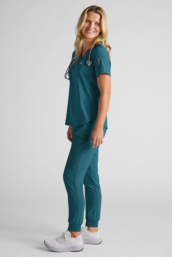 Conjunto de uniforme m&eacute;dico Easy STRETCH para mujer - Caribbean Blue - 3