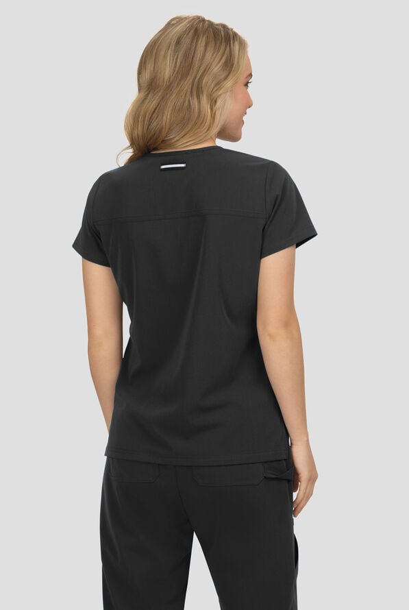 Blusa m&eacute;dica Koi Next Gen Hustle and Hear con cuello en V y 3 bolsillos para mujer - Black - 4
